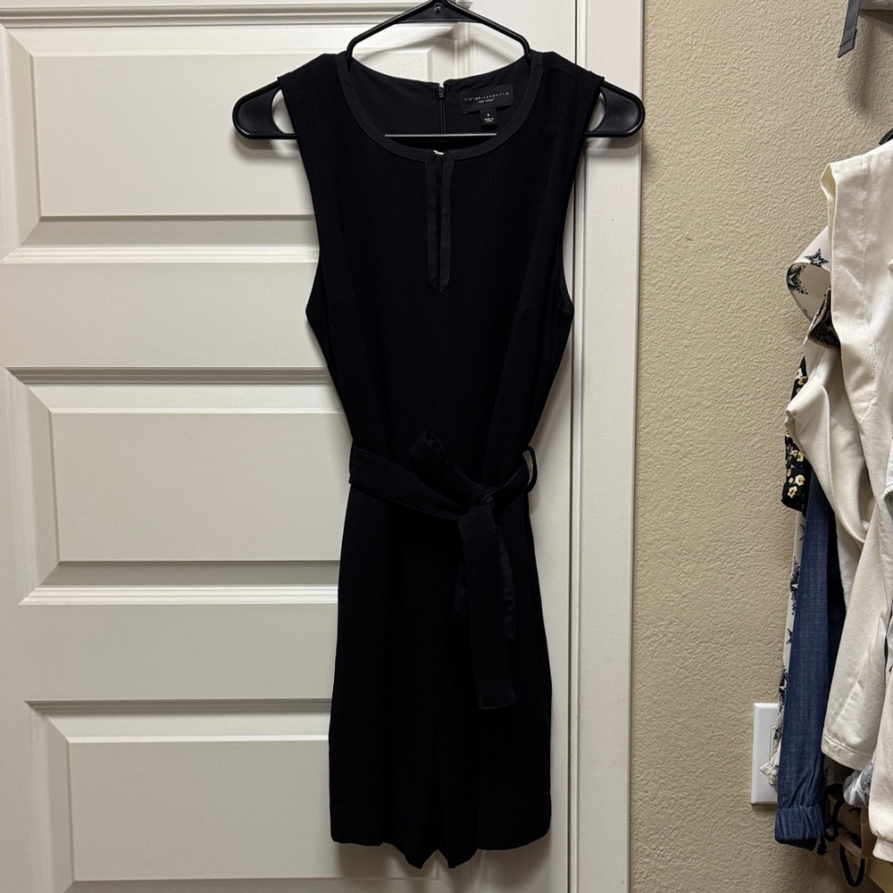Elegant Black Sleeveless Mini Romper